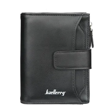 

Classic men's pu leather wallet fashion new three fold purse credit card holder card package mini clutch