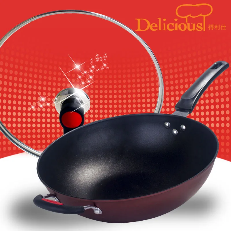 New 32CM nonstick wok Chinese cooking utensils iron Specialsin Woks from Home & Garden on