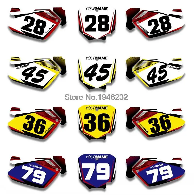 

Custom Backgrounds Number Plate Graphics Sticker & Decals For HONDA CR85 2003 2004 2005 2006 2007 2008 2009 2010 2011 2012