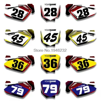

Custom Backgrounds Number Plate Graphics Sticker & Decals For HONDA CR85 2003 2004 2005 2006 2007 2008 2009 2010 2011 2012