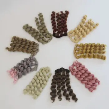 

1pcs 15*100cm High Temperature Fiber Fashion Curly Doll Hair Wefts for DIY 1/3 1/4 1/6 BJD SD Doll Wigs