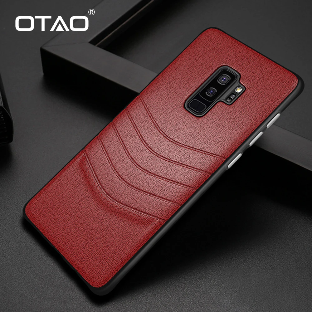 OTAO Кожаный противоударный чехол для samsung Galaxy S9 S8 S10 Plus S10E Note 9 8 с мягкими краями