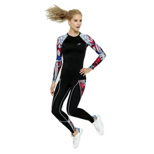 2016 Life on Track New Women’s Yoga sets Compression pants and high elastic compression shirt for sports Workout Athletic Fitnes