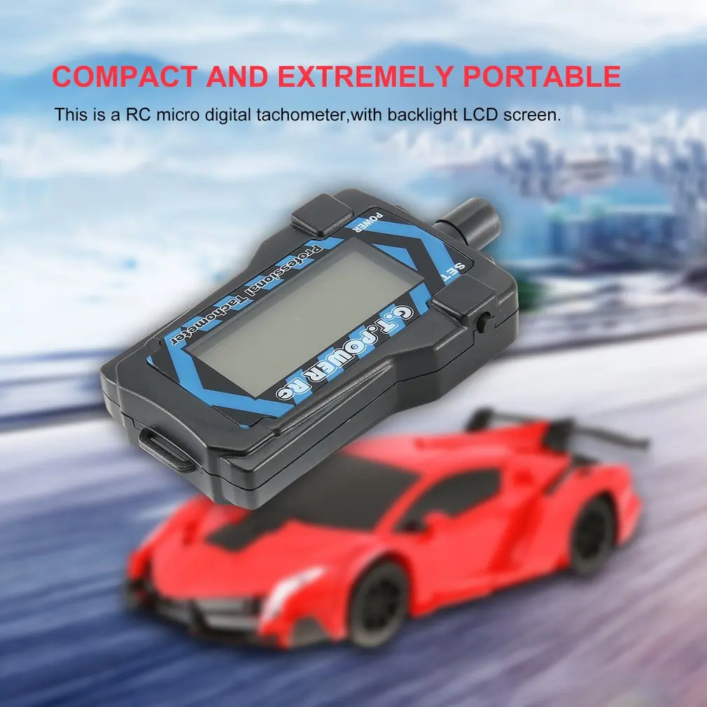 GT. POWER RC микро цифровой тахометр lcd для 2-9 лезвий автоматическое отключение с 220 мАч съемной литиевой кнопкой батареи