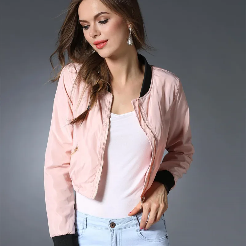 Women Spring Bomber Jacket Coat Female Casual Basic Jackets Fashion