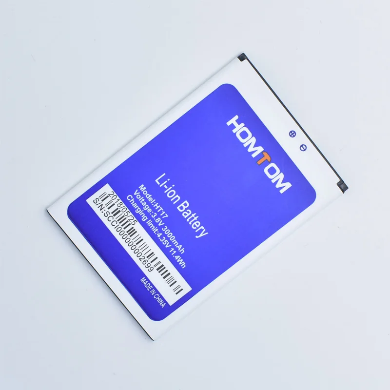 

Hekiy High Quality New Backup HT17 Battery For Homtom HT17 HT17 Pro 3.8V 3000mAh Replace Mobile Phone Batteries In Stock