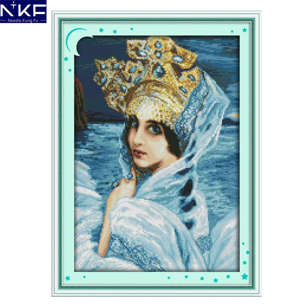 Nkf Il Cigno Principessa Schemi Punto Croce Mestiere Handmade Diy Ricamo Punto Croce Set Kit Ricamo Cuciture Home Decor