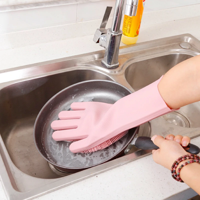 Волшебные силиконовые чистящие перчатки пара скруббер резиновый Пылезащитный для мытья посуды уход за домашними животными уход за шерстью автомобиль изолированный кухонный помощник