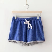 Фитнес тренировки спортивные женские европейские Стиль Для женщин Шорты для женщин эластичный пояс Туника шнурок карман манжеты