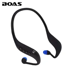 BOAS bluetooth 4.0 earphones running sport headphones support TF card MP3 player FM radio waterproof headsets Mic for smartphone