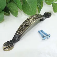 76mm tracery drawer handle pull antique brass kitchen cabinet dresser pull 3 bronze cupboard furniture handles