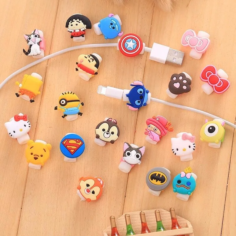

Cartoon Cable Protector Data Line Cord Protector Protective Case Cable Winder Cover For iPhone USB Charging Cable