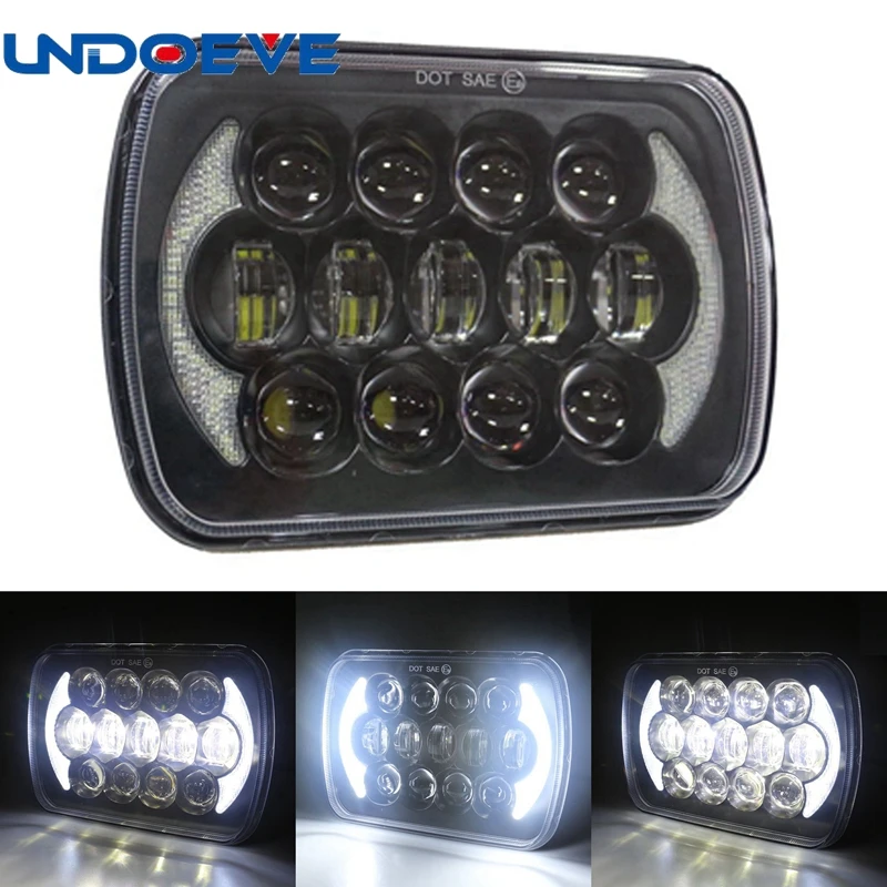 

Undoeve square 5''x 7'' Inch Daymaker led headlight High Low Beam Headlamp for jeep Wrangler YJ Cherokee XJ Trucks 4X4 Offroad