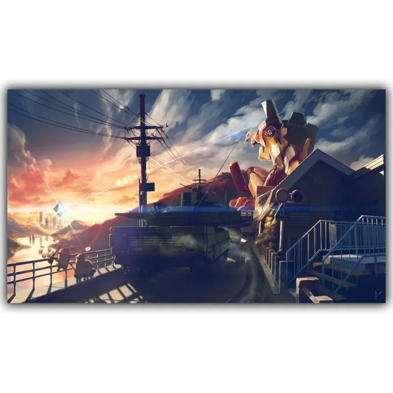 

Neon Genesis Evangelion Poster Popular Classic Japanese Anime Home Decor Silk Poster Picture Print Wall Decor 30x53cm 50x89cm