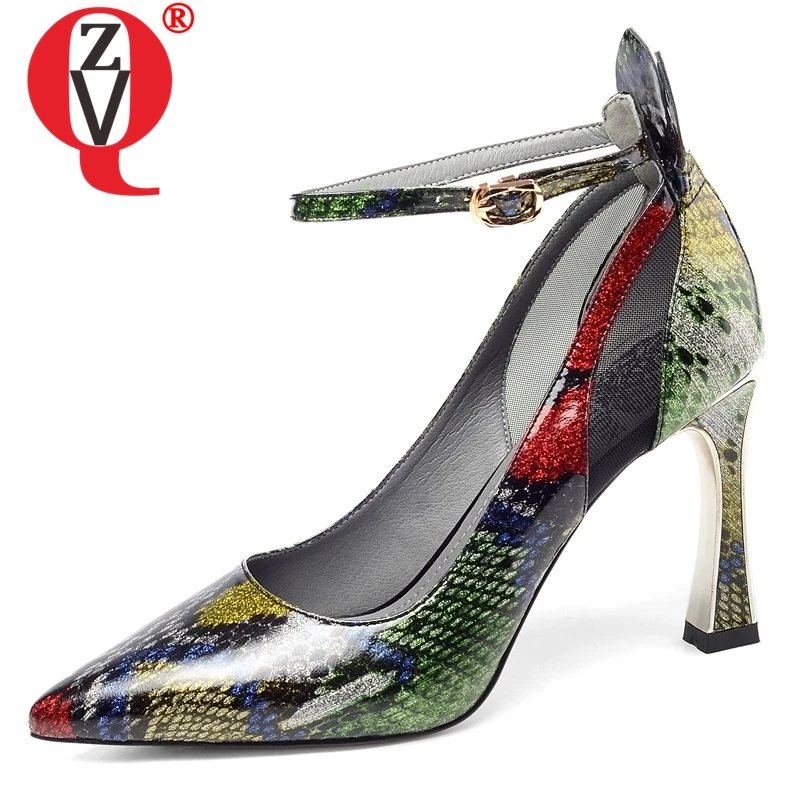 ZVQ spring newest fashion sexy pointed toe patent leather women pumps outdoor super high thin heels shallow buckle ladies shoes ZVQ spring newest fashion sexy pointed toe patent leather women pumps outdoor super high thin heels shallow buckle ladies shoes