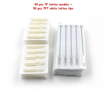 

EZ (7M1+7FT) Profeesional Tattoo Needles and Tubes Tips Mixed Assorted Sterilize Tattoo Needles 7RM Disposable Tattoo Tips 7FT