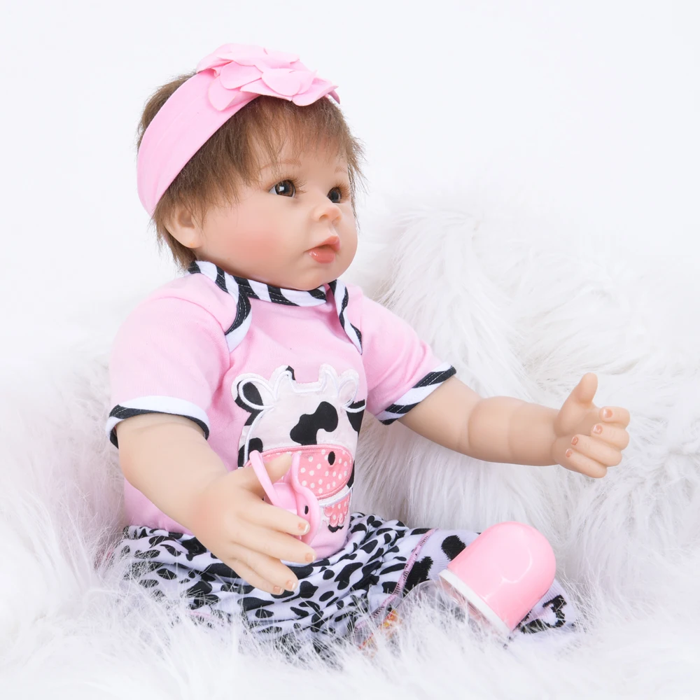 55 см хлопок тело Reborn Baby куклы силиконовые Menina реалистичные Принцесса Кукла День