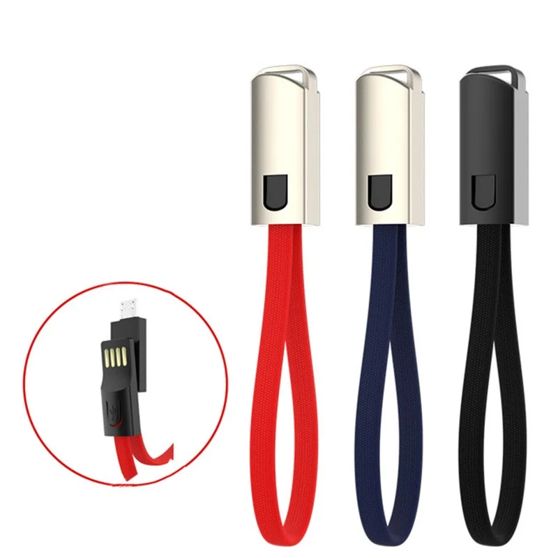 سلسلة مفاتيح محمولة USB كابل بيانات ل فون المصغّر USB نوع C سريع شحن كابل شاحن الهاتف المحمول لسامسونج غالاكسي Xiaomi