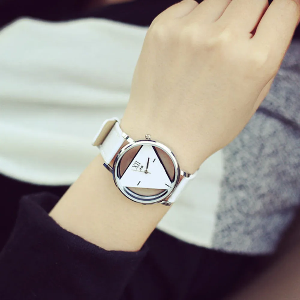 Уникальные модные часы с треугольным циферблатом, роскошные женские часы от известного бренда, настенные часы, современный дизайн erkek saat 500 - Цвет: as the picture shows