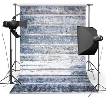 

Blue Old Vintage Natural Real Hard Wood backdrop Vinyl cloth High quality Computer print party Backgrounds