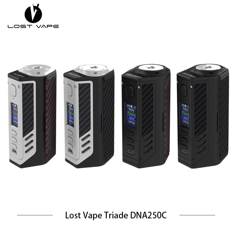 

100% Original Lost Vape Triade DNA250C 300W box mod triple 18650 Electronic cigarette LostVape Vape Vaporizer Upgradable Vaper