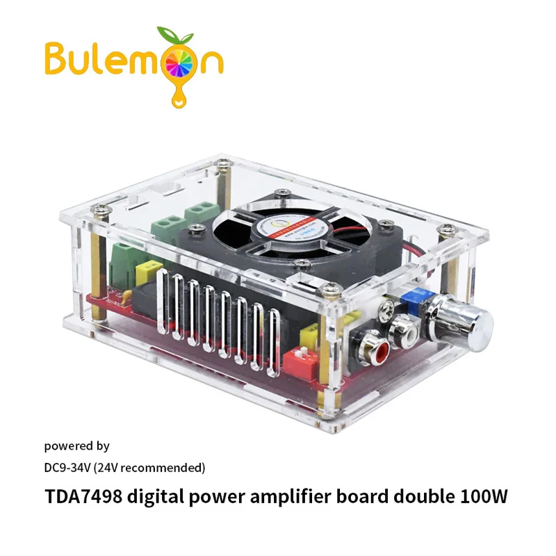 

3pcs/lot DC 12V 24V TDA7498 100WX2 High Power Audio Amplifier board Car RCA amplificador For Speaker Home Theater