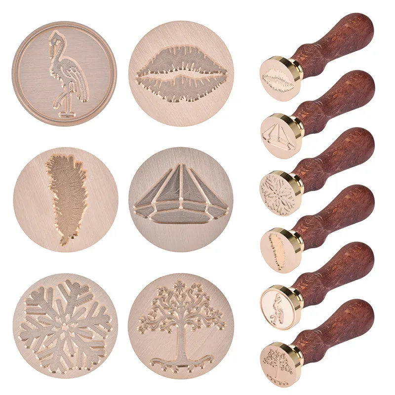 

1pc Christmas Snowflake Wax Seal Stamp Retro Wooden Antique Sealing Wax Scrapbooking Stamps Craft Wedding Decorative Invitation