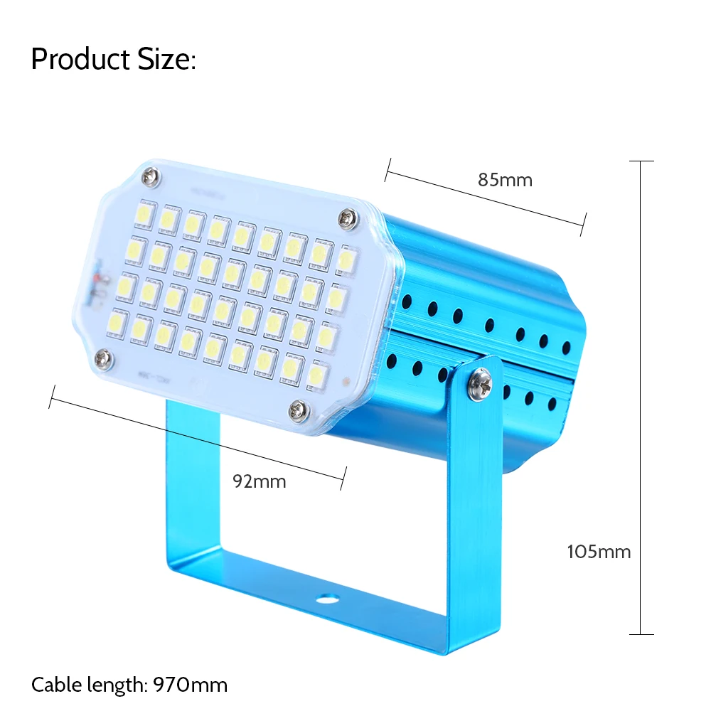 DJ шоу вечерние 10 светодио дный Вт 36 LED Портативный AC110-240V авто-бег мини стробоскоп свет сценическая лампа осветительное оборудование для