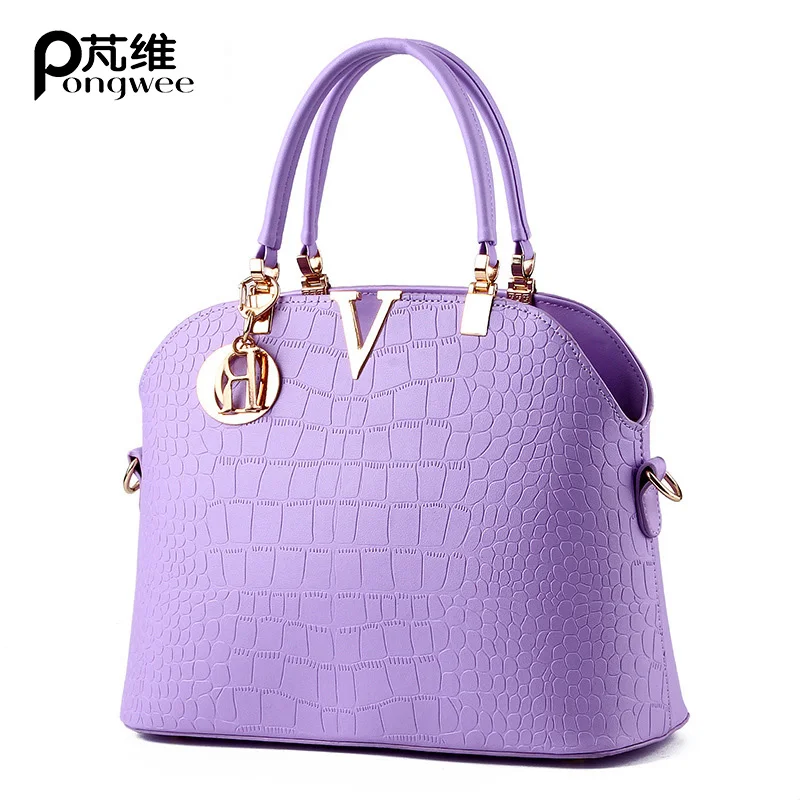 

PONGWEE Leather Handbags Wholesale Women Bag High Quality casual Women Bags Chest Tote Brand PU Shoulder Bag Ladies Big Bolsos