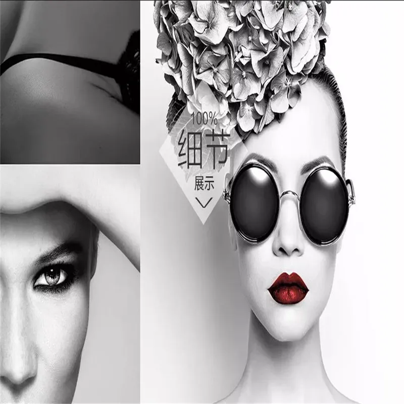 Custom mural professional production background wall cloth decorative painting - black and white sexy beauty background wall Custom mural professional production background wall cloth decorative painting - black and white sexy beauty background wall