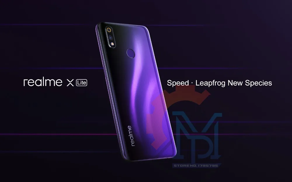 Мобильный телефон Realme X Lite, 6,3 дюймов, 4 Гб ОЗУ, 64 Гб ПЗУ, Восьмиядерный процессор Snapdragon 710, Android 9,0, двойная задняя камера смартфона