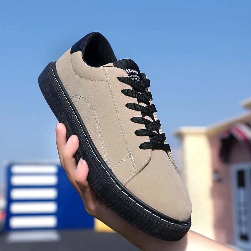 الرجال أزياء من القماش الكتاني الربيع الخريف قماش الدانتيل يصل في الهواء الطلق حذاء كاجوال تنفس الشقق الذكور تزلج الأحذية طالب نمط