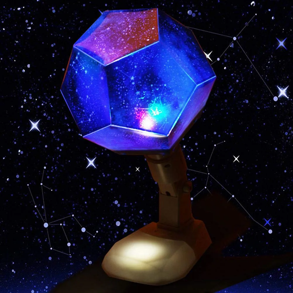 

12 Constellations Rotating Cosmos Sky Projection Table Lamp Star Projector Night Light USB Rechargeable Lamp Bedroom Decor
