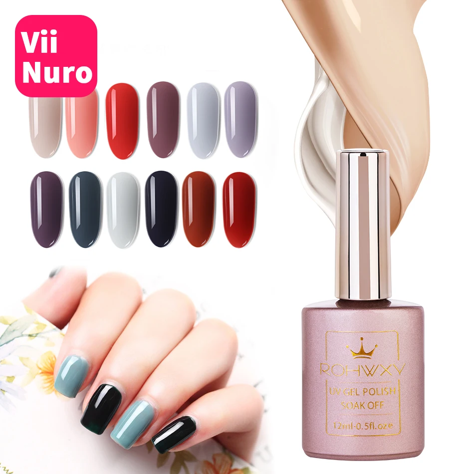 

ViiNuro 12ML Gel Nail All For Nail Art Varnish Semi Permanent LED UV Nail Gel Polish Or Base And Top Coat For Gel Lacquer