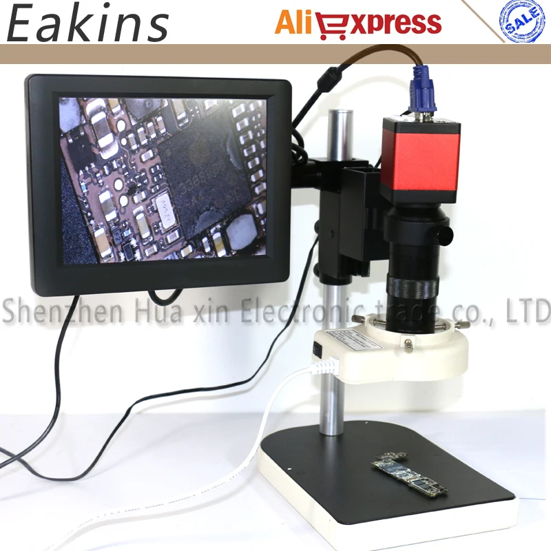 Achat 13MP HDMI VGA Numérique Électronique Caméra Microscope ensemble + 100X C monture + 56 LED Light Ring + Stand titulaire + 8 \