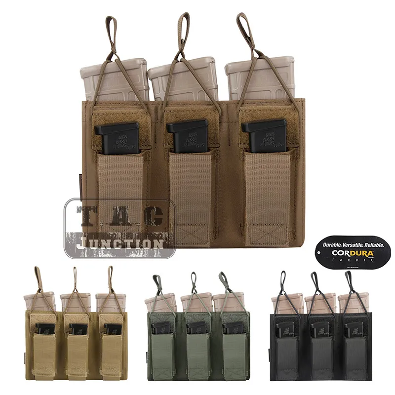 

Emerson Tactical Triple Open Top 5.56 & Pistol EmersonGear MOLLE / PALS Magazine Mag Pouch Holster High Capacity Mag Carrier