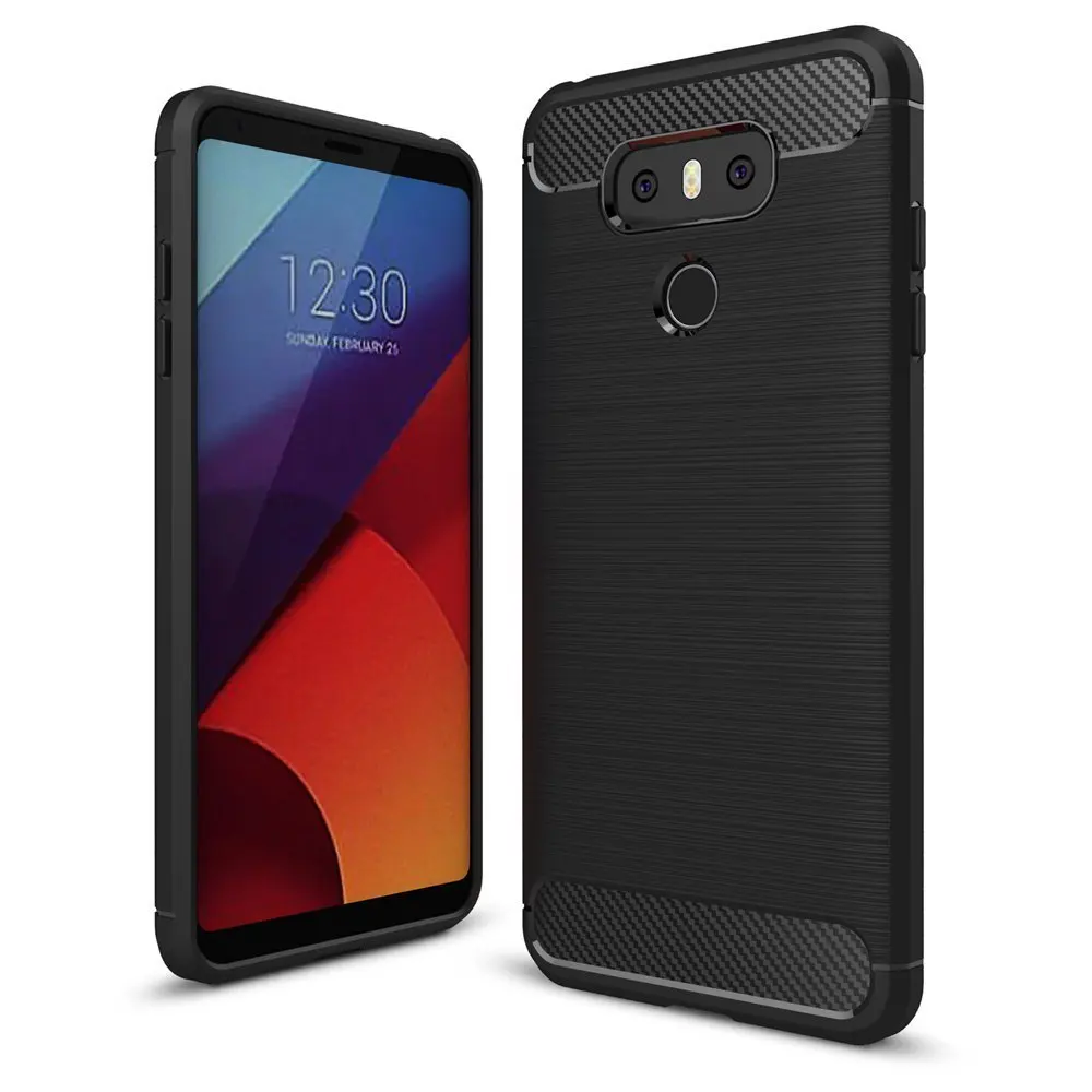 RYGOU For LG G6 G 6 Case Soft Silicone Brushed Style Back Cover For LG