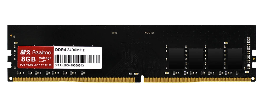 Reeinno оперативной памяти DDR4, объемом памяти 4 ГБ/8 ГБ 2400 МГц 1,2 V 288pin PC4-19200 17-17-17-39 CL = 17 Интерфейс высокоскоростной Одиночный модуль оперативной памяти DIMM fordesktop