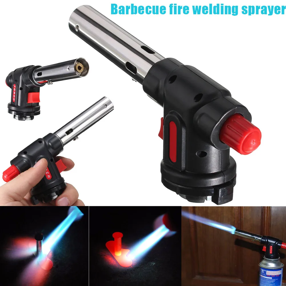 Flamethrower Burning Butane Gas Blow Torch Auto Ignition Camping