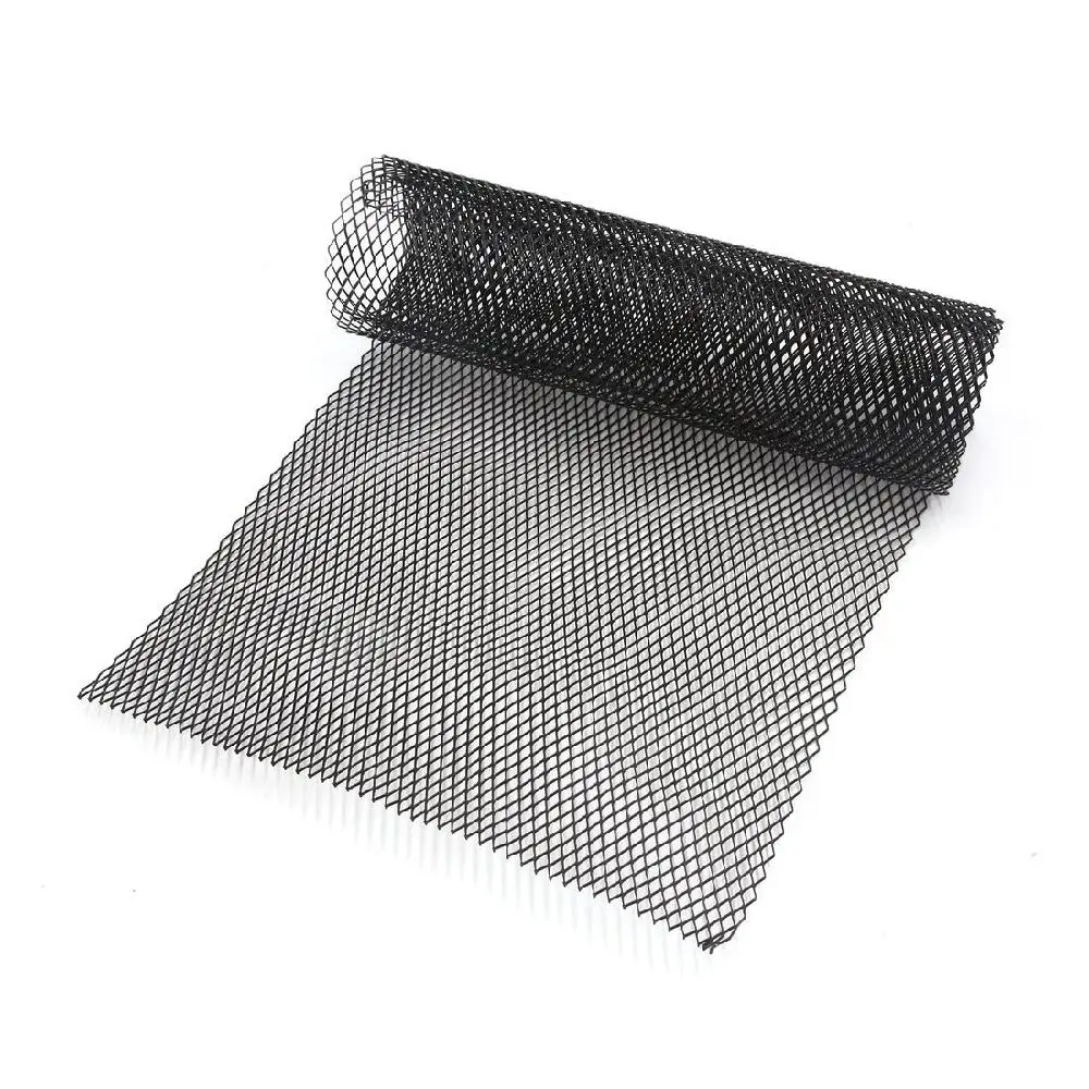 

Adeeing Car Auto Balck/Silver Aluminum Alloy 6 x 12mm Front Hexagon Grille Mesh Sheet Car Grille high quality Durable r30