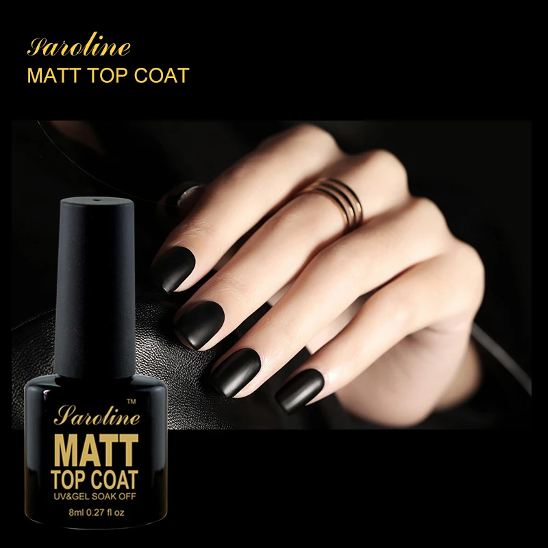 

Saroline Matt Top Coat Nail Gel Art Transparent Gel for Nails Semi-permanent Matte Top Coat LED UV Nail Soak Off Gel Lacquer
