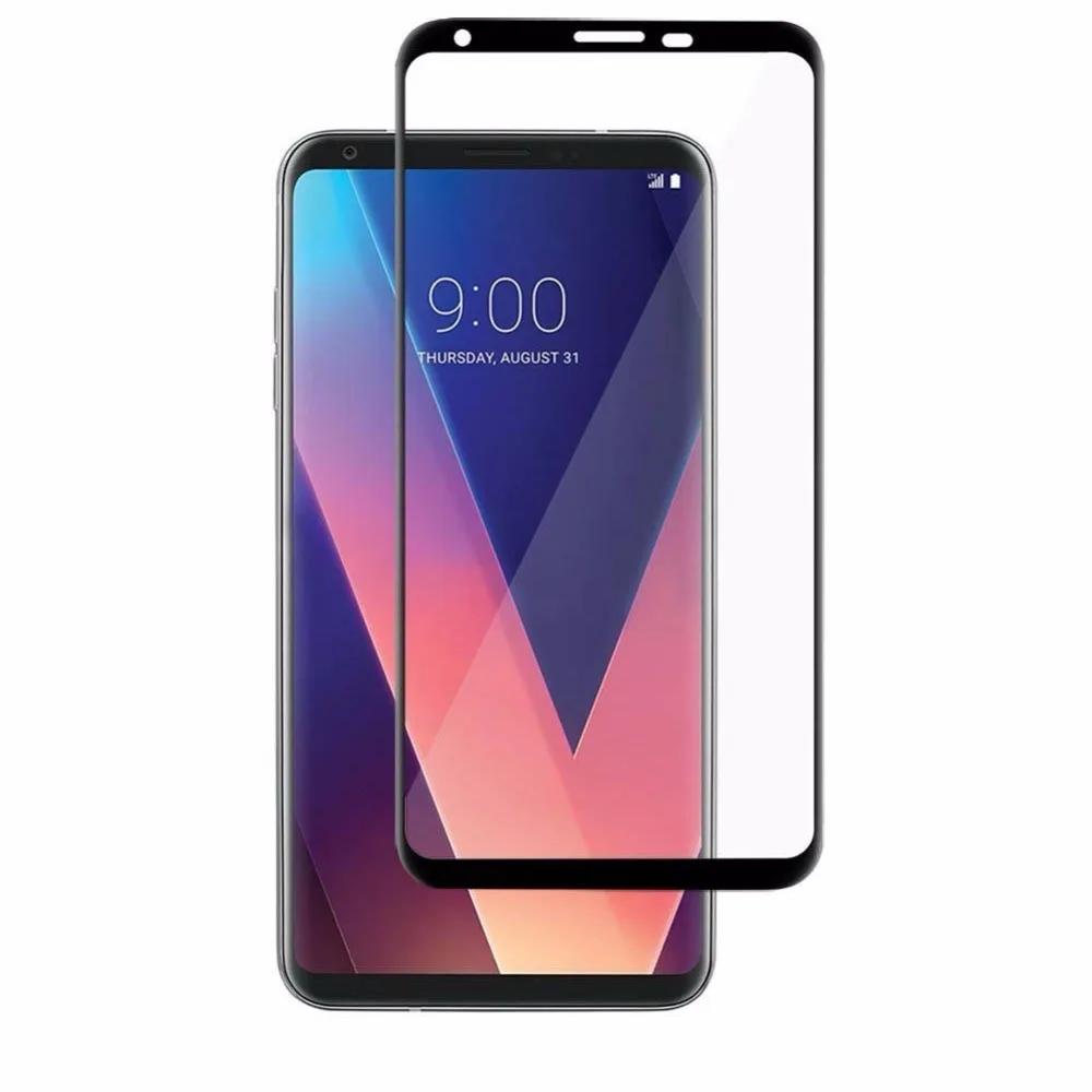 3D منحني غطاء كامل الزجاج ل LG V30 LGV30 V 30 الزجاج الهاتف الخليوي LCD شاشة حامي الهاتف الزجاج المقسى الحرس فيلم