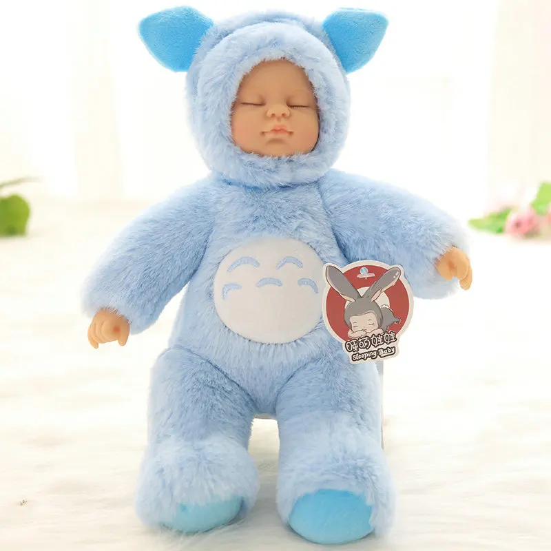 Reborn sleeping baby doll kawaii bebe слон животное плюшевая игрушка розовая свинья Высокое качество Моделирование девочка кукла Прямая - Цвет: 3