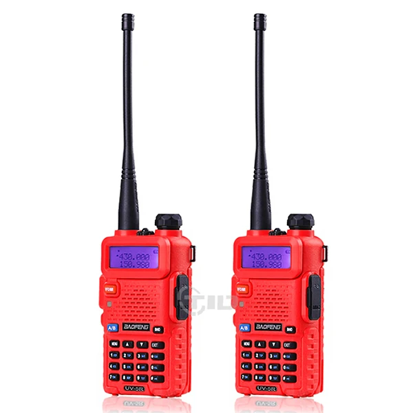 Red 2 Шт. BaoFeng УФ-5R Рация VHF/UHF136-174Mhz& 400-520 МГц Dual Band Baofeng уф-5r Портативный Портативной рации uv5r радиостанция рации для охоты baofen - Цвет: Red