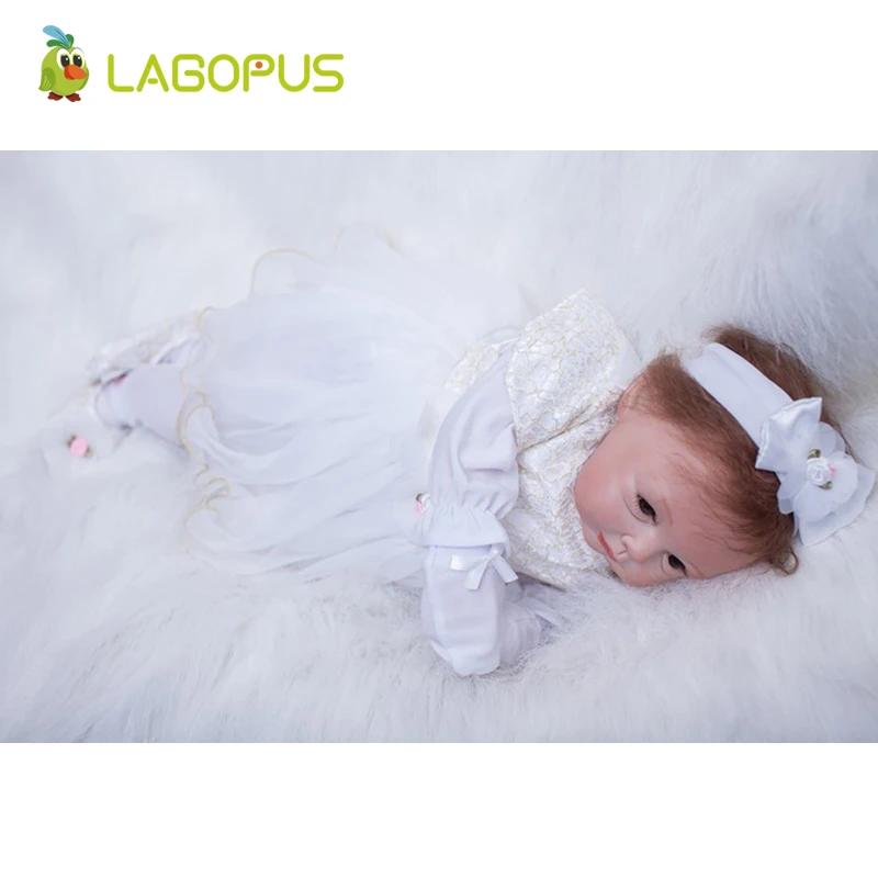 Лагопус Кукла Reborn 55 см детская кукла Bebe игрушки для детей мягкие силиконовые