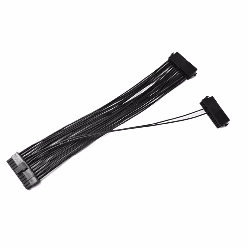 Upgrade 24pin 20+4pin Dual PSU ATX Power Supply Adapter Cable Connector For Mining 30cm Starting Line Computer Components