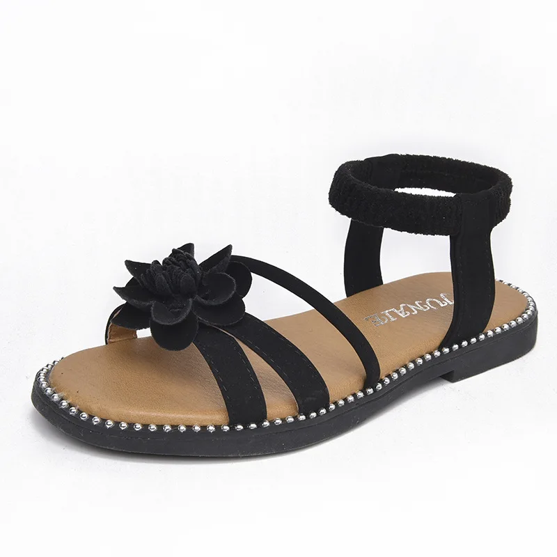 Лидер продаж Новинка модные детские сандалии для девочек из ткани под замшу с