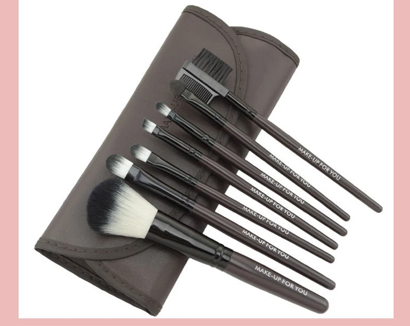 7 Pcs Natural Eye Makeup Brushes Tool Set Cosmetic Foundation Make Up Brushes Bag Eyeshadow Eyebrow Eyelash Lip Brush Beauty Kit (5)