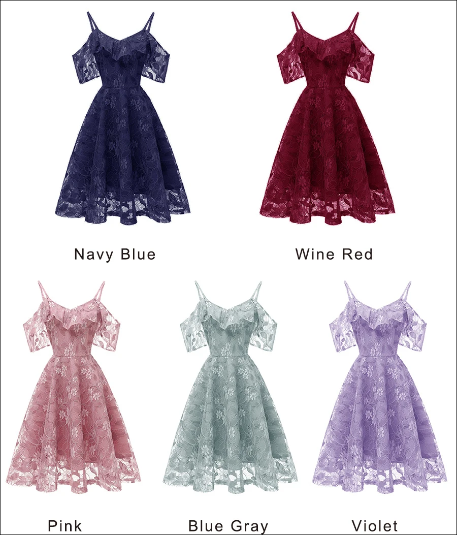 Gladiolus Spaghetti Strap Summer Dress Women Sleeveless V Neck Lace Hollow Sexy Vintage Party Dress 2019 Evening Ladies Dresses (38)