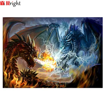 

Full Square Diamond Painting Dragon 3D Diamond Embroidery Cross Stitch Needlework Rhinestone Mosaic Decor XY1